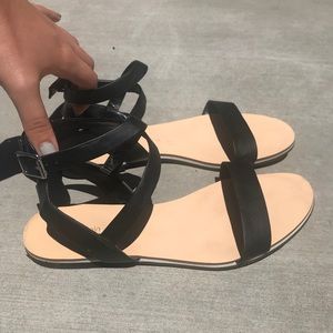 calvin klein wrap sandals